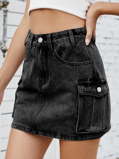 Cargo Denim Skirt | Hanalas