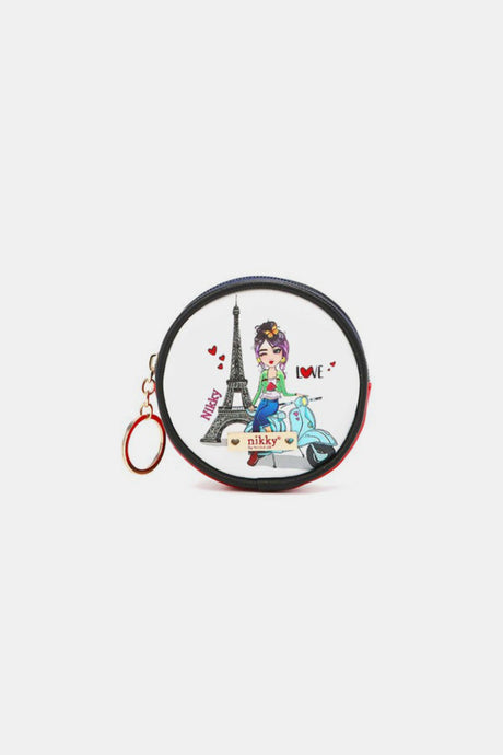 Nicole Lee USA Keychain Round Coin Purse | Hanalas