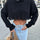 Cable-Knit Round Neck Long Sleeve Cropped Sweater Trendsi Hanalas