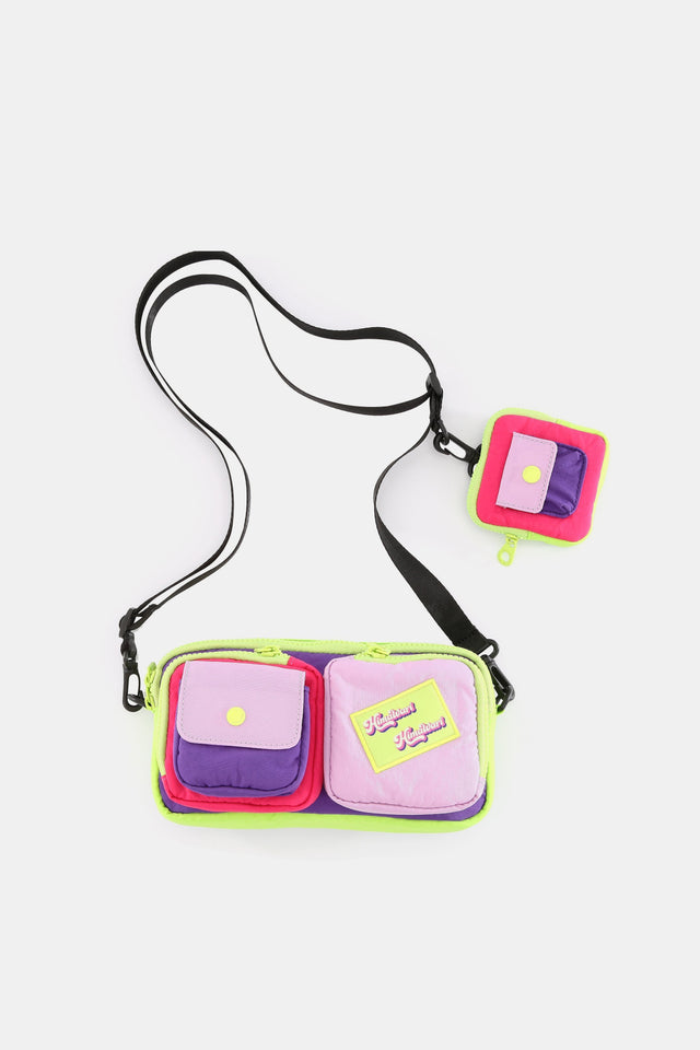 Himawari Removable Strap Nylon Crossbody Bag with EarPods Bag | Hanalas