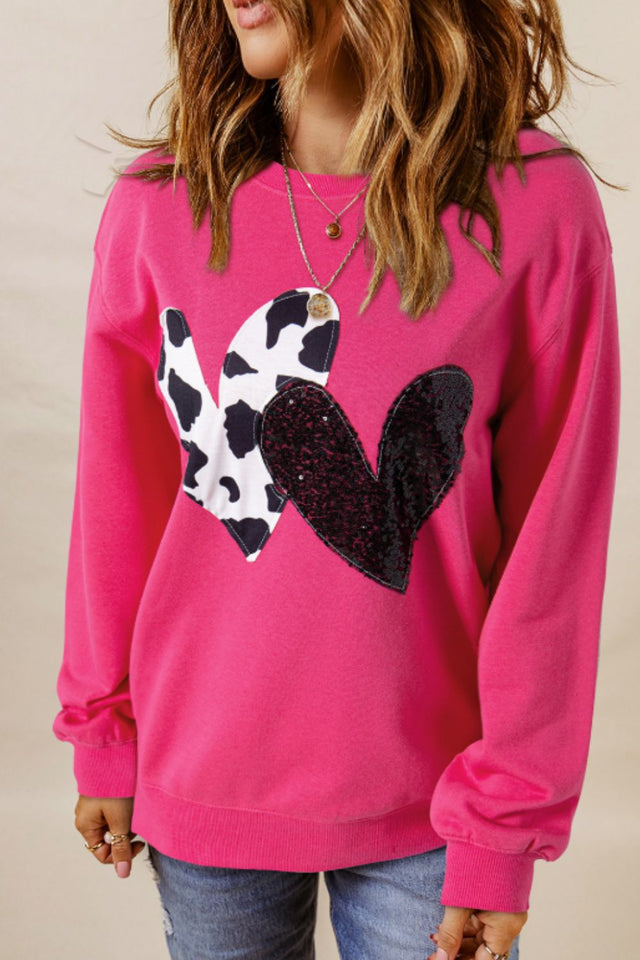 Heart Patch Long Sleeve Sweatshirt | Hanalas