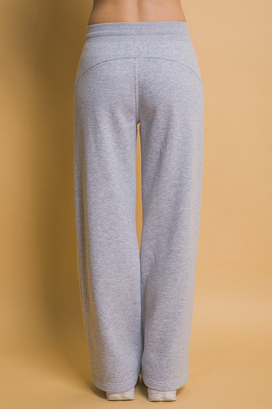 Love Tree Drawstring Wide Leg Sweatpants with Pockets | Hanalas