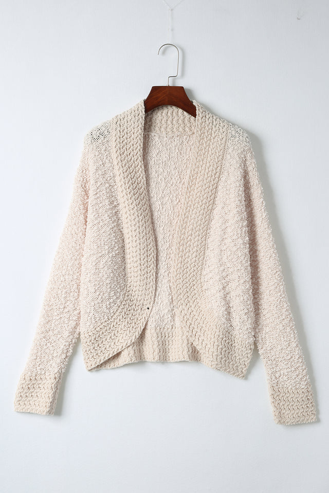 Solid Color Open Front Cardigan | Hanalas