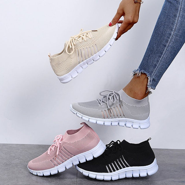 Breathable Mesh Lace Up Sneakers | Hanalas