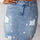 Distressed Raw Hem Heart Denim Skirt | Hanalas