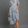 Umgee Full Size Printed Puff Short Sleeve Midi Dress Plus Size | Hanalas