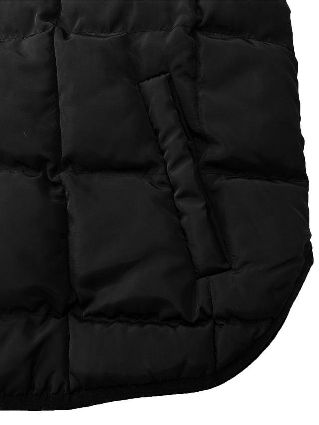 Pocketed Plaid Quilted Zip Up Winter Coat | Hanalas