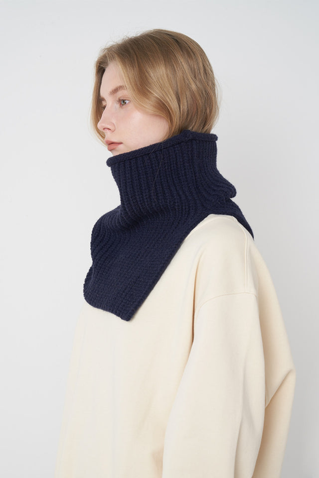 Slit Pullover Knit Scarf | Hanalas