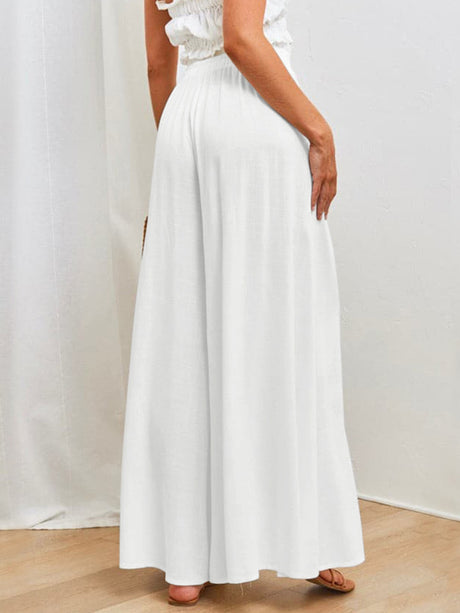 Drawstring Wide Leg Pants with Pockets Trendsi Hanalas