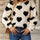 Fuzzy Heart Dropped Shoulder Sweatshirt | Hanalas