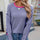 Striped Contrast Round Neck Long Sleeve Sweater | Hanalas