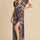 Aemi + Co Lace Detail Slit Geometric Print Short Sleeve Maxi Dress | Hanalas