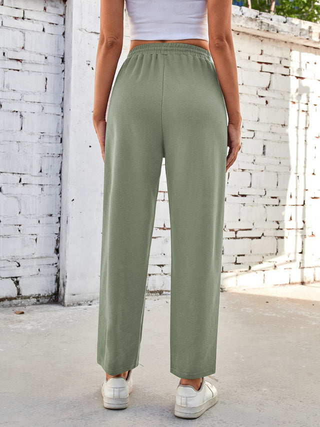 Lovelet Drawstring Pants with Pockets | Hanalas