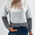 Color Block Drop Shoulder Long Sleeve Sweater | Hanalas