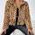 Fuzzy Turtleneck Leopard Zip Up Jacket | Hanalas