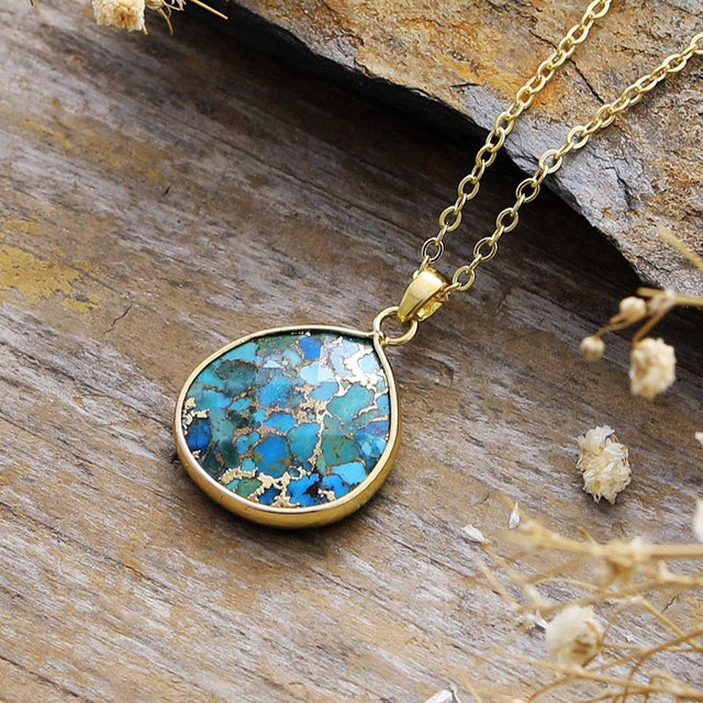 Turquoise Chain Pendant Necklace