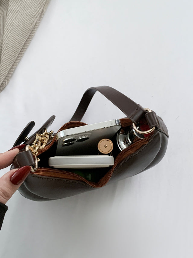 PU Leather Shoulder Bag with EarPods Bag