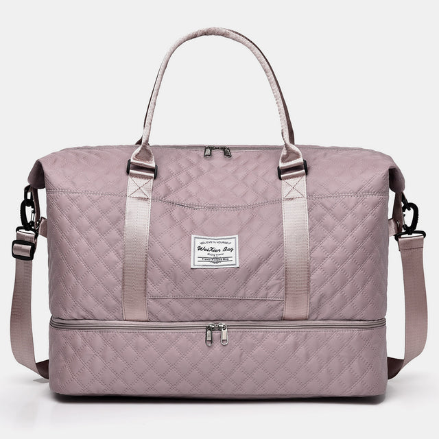 Diamond Grid Oxford Cloth Oversize Travel Bag | Hanalas