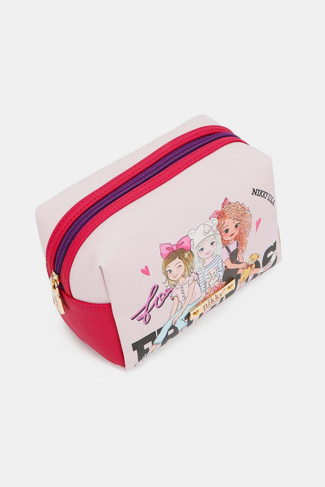 Nicole Lee USA Printed Extra Large Cosmetic Pouch | Hanalas