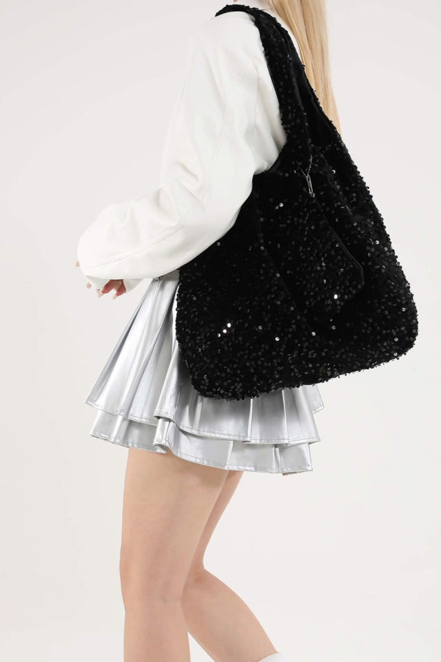 Sequin Polyester Handbag | Hanalas