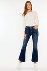 Kancan Mid Rise Button Fly Flare Jeans | Hanalas