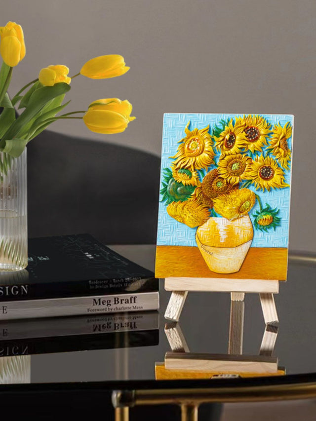 Relief Van Gogh's Sunflowers DIY 3D Oil Painting Kit | Hanalas