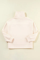 Drawstring Turtleneck Long Sleeve Sweatshirt