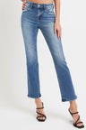 RISEN Full Size Mid Rise Ankle Straight Jeans with Pockets Trendsi Hanalas