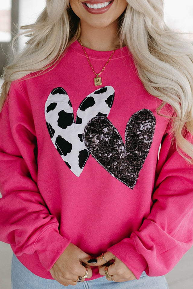 Heart Patch Long Sleeve Sweatshirt | Hanalas