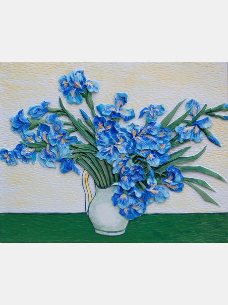 Relief Van Gogh's Irises DIY 3D Oil Painting Kit | Hanalas