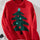 Christmas Tree Round Neck Raglan Sleeve Sweater | Hanalas