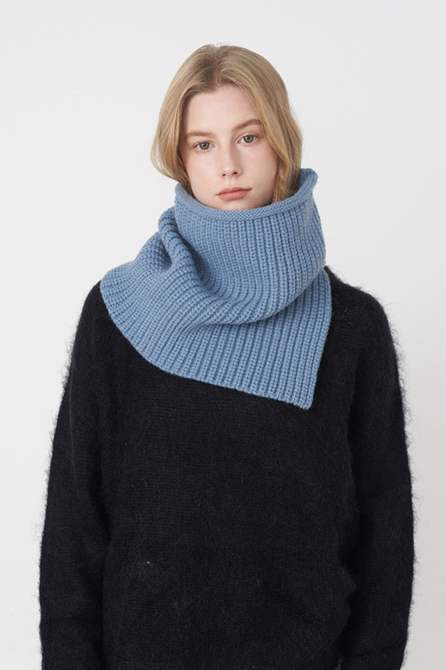 Slit Pullover Knit Scarf | Hanalas