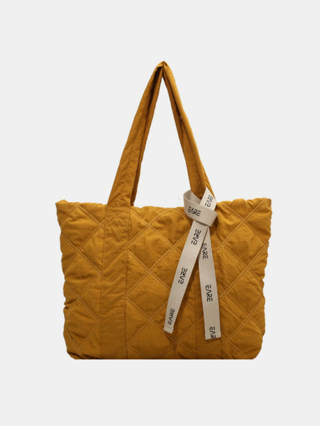 Quilted Nylon Large Tote Bag Trendsi Hanalas