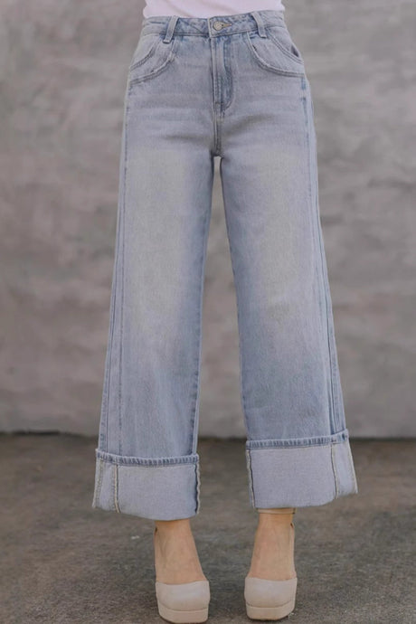 Straight Leg Jeans with Pockets | Hanalas