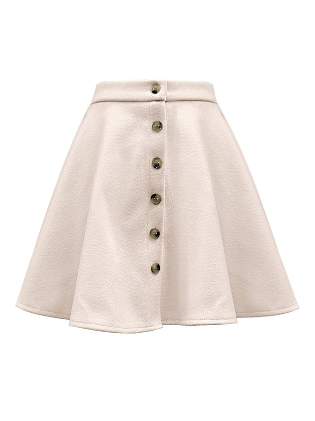 Buttoned Corduroy Mini Skirt | Hanalas