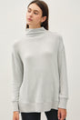 Be Cool Side Slit Mock Neck Long Sleeve Tunic Top Trendsi Hanalas