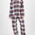 Plaid Collared Neck Button Up Top and Pants Lounge Set | Hanalas