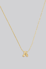 Fame Gold Dipped Bubble Letter Pendant Necklace