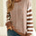 Striped Round Neck Dropped Shoulder Sweater | Hanalas