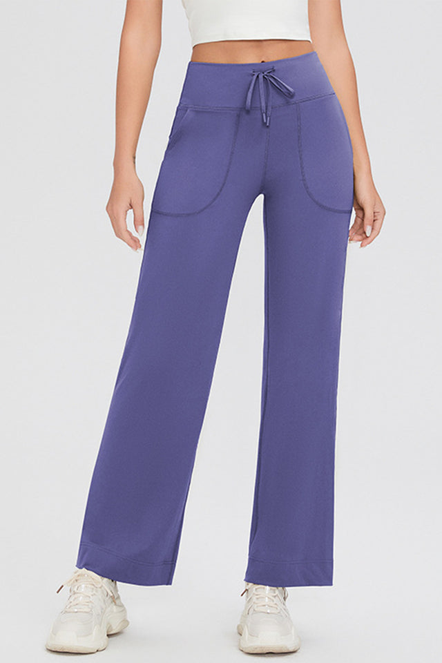 Basic Bae Full Size Drawstring High Waist Pants with Pockets | Hanalas