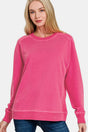 Zenana Full Size Pigment Dyed French Terry Sweatshirt | Hanalas