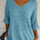 V-Neck Three-Quarter Sleeve Knit Top | Hanalas