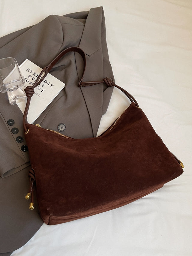 Suede Large Shoulder Bag Trendsi Hanalas