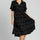 Umgee Full Size Swiss Dot Jacquard Tiered Midi Dress Plus Size | Hanalas
