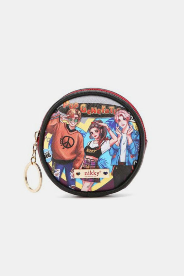 Nicole Lee USA Keychain Round Coin Purse | Hanalas