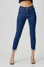 RISEN Full Size Embellished Mid Rise Crop Skinny Jeans | Hanalas