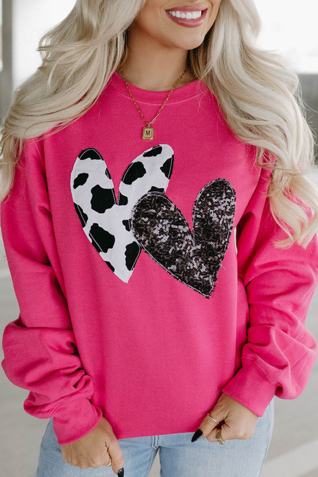 Heart Patch Long Sleeve Sweatshirt | Hanalas