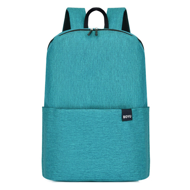 Solid Color Nylon Backpack Bag | Hanalas