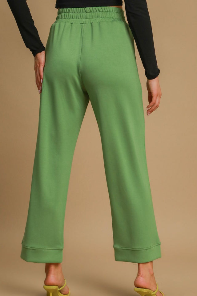 Umgee Drawstring Wide Leg Pants with Pockets | Hanalas