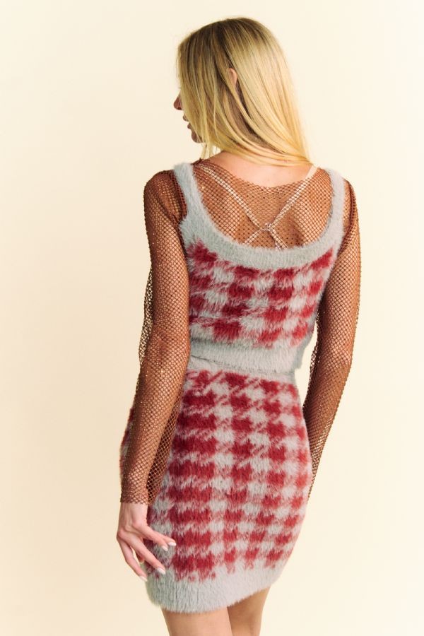 Davi & Dani Scoop Neck Wide Strap Top and Skirt Sweater Set | Hanalas